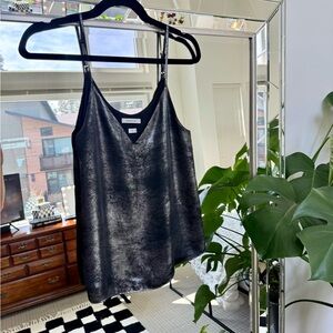 Aritzia Babaton Metallic Satin Tank